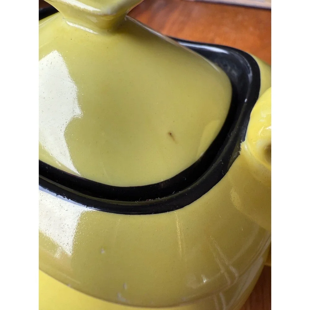 Carlton Ware Stoke On Trent‎ Tea Set Yellow and Black Pottery Made in England